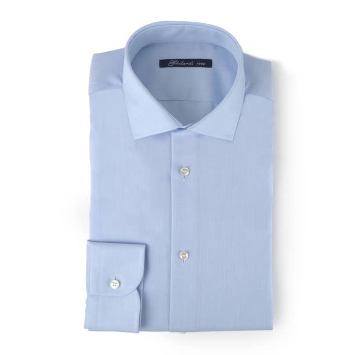 Men's shirt in 100% non-iron cotton Made in Italy for wholesale by GHILARDI 1940, E. MECCI