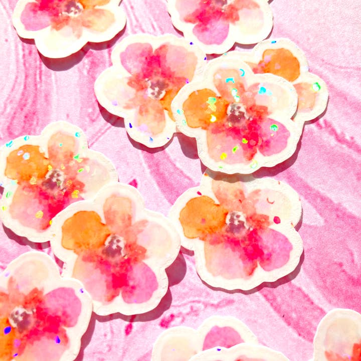 Mini Watercolor Flowers Stickers for wholesale by stickersbyjodi