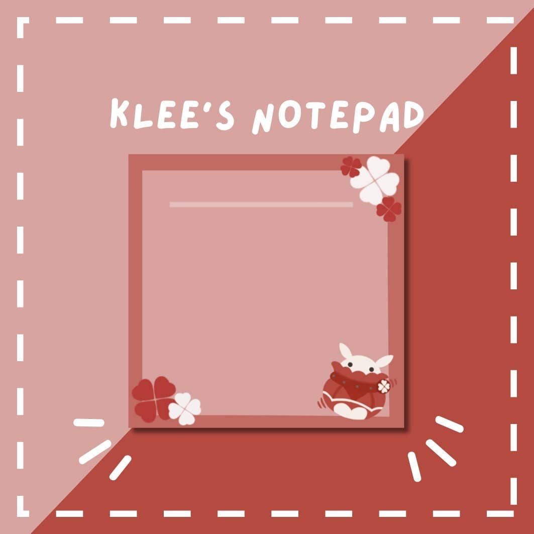 Studio Ayu – wholesale Notepad – Klee Notepad - Genshin Impact Series0