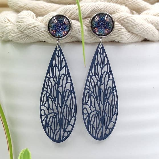 Larissa blue earring for wholesale by LeFah design