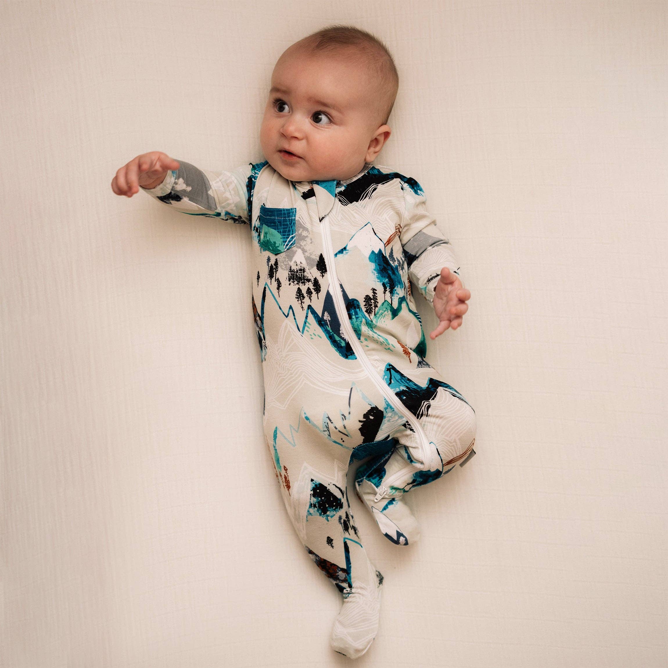 Milk Snob - Wholesale Sleepsuit - Baby - ROCKY MOUNTAINS FOOTED JAMMIES1