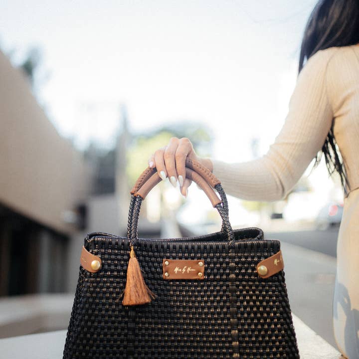 MAVIS BY HERRERA - Wholesale Tote Bag - Women's - Less Pollution Convertible Handbag -Black Pearl