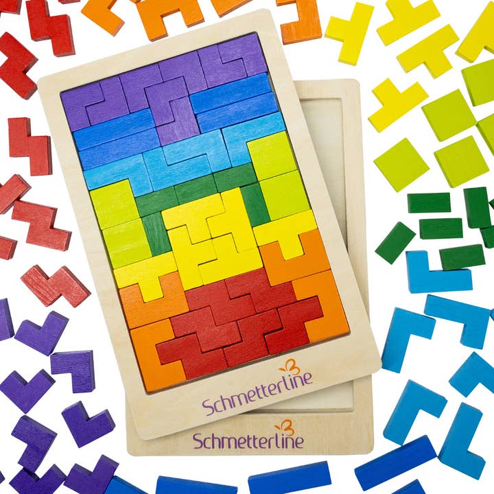 EXTASTICKS - Vendita all'ingrosso Puzzle - Bambini - Puzzle in legno Tetris Montessori, gioco STEM per allenare il cervello11