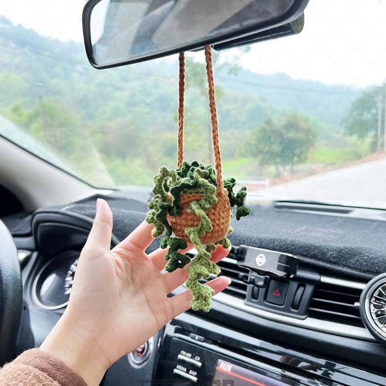 TOMOPOD LLC - Wholesale Car Decorative Charm - Unisex - Crochet Car Plant Hanging Decor, Crochet Hanging Vine Lover8