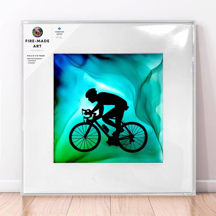 Live To Ride | Fire-Made Art Road Biking Print for wholesale by Fire-Made Art