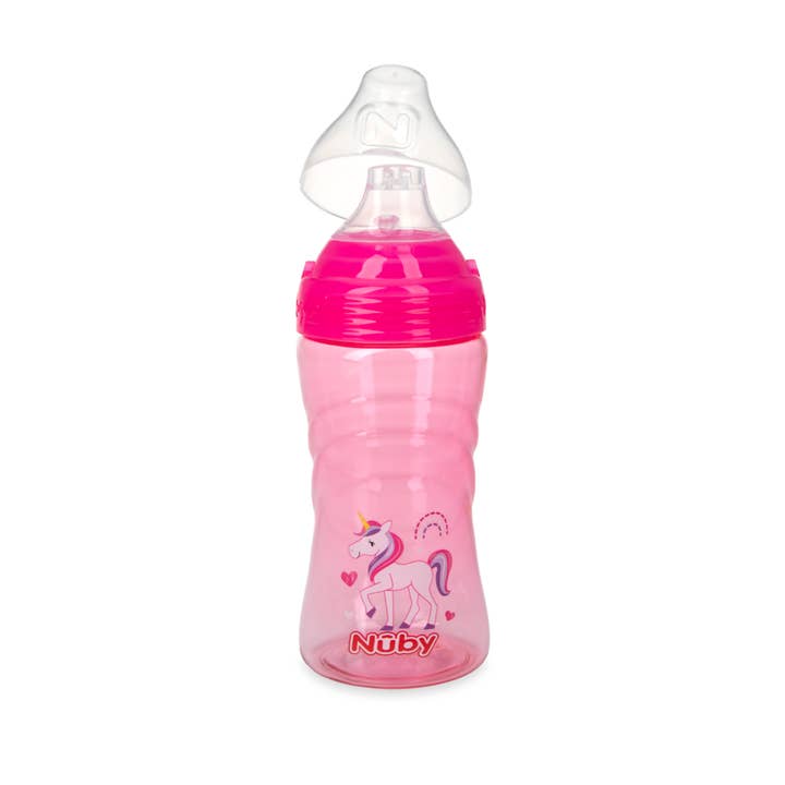 Nuby - Wholesale Drinking Glass/Cup - Kids & Baby - No Spill 12oz Sip It Sport Sipper, Rocket and Unicorn