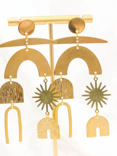 Leopard Statement Earrings | Fall Oval Acrylic Dangles for wholesale by Hupomeno Designs