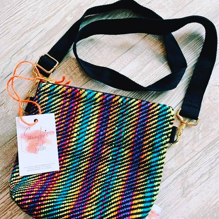 Handmade shoulder bag for wholesale by SammyLouTextlies