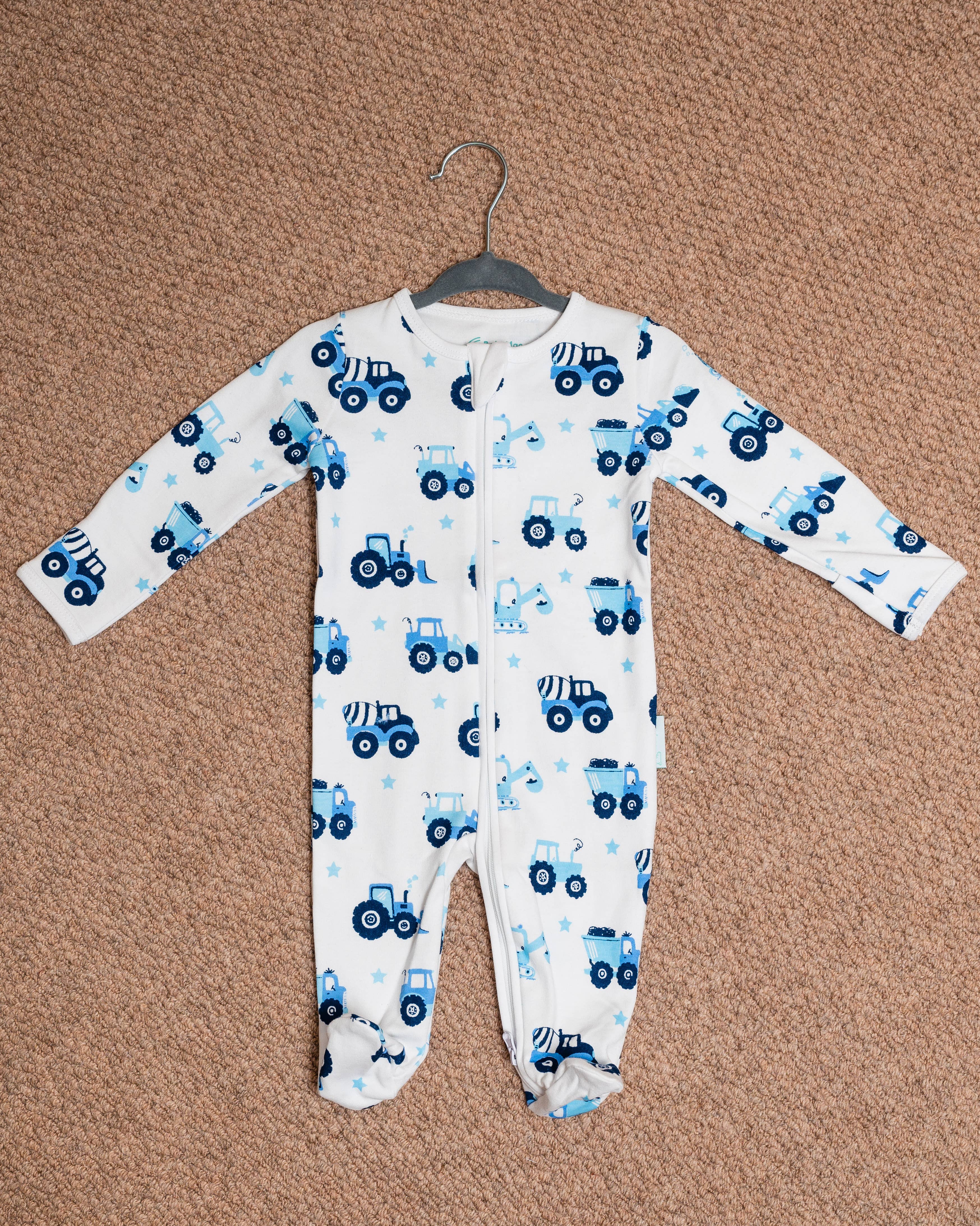 Camions Gigoteuse en coton bio avec motif véhicules en vente sur Faire11