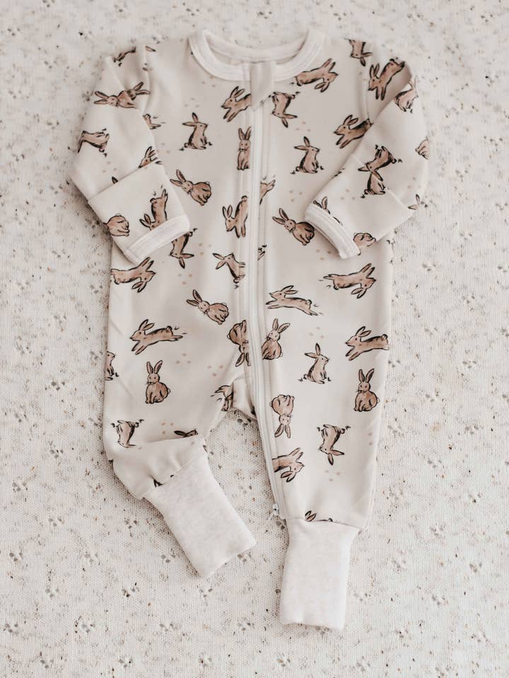 Bencer & Hazelnut - Wholesale Jumpsuit - Baby - Zipsuit - Bunnies