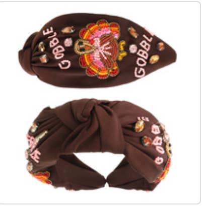 Zippity Do Dah - Wholesale Fashion Headband - Women's - Gobble Gobble Seed bead HeadbandÂ