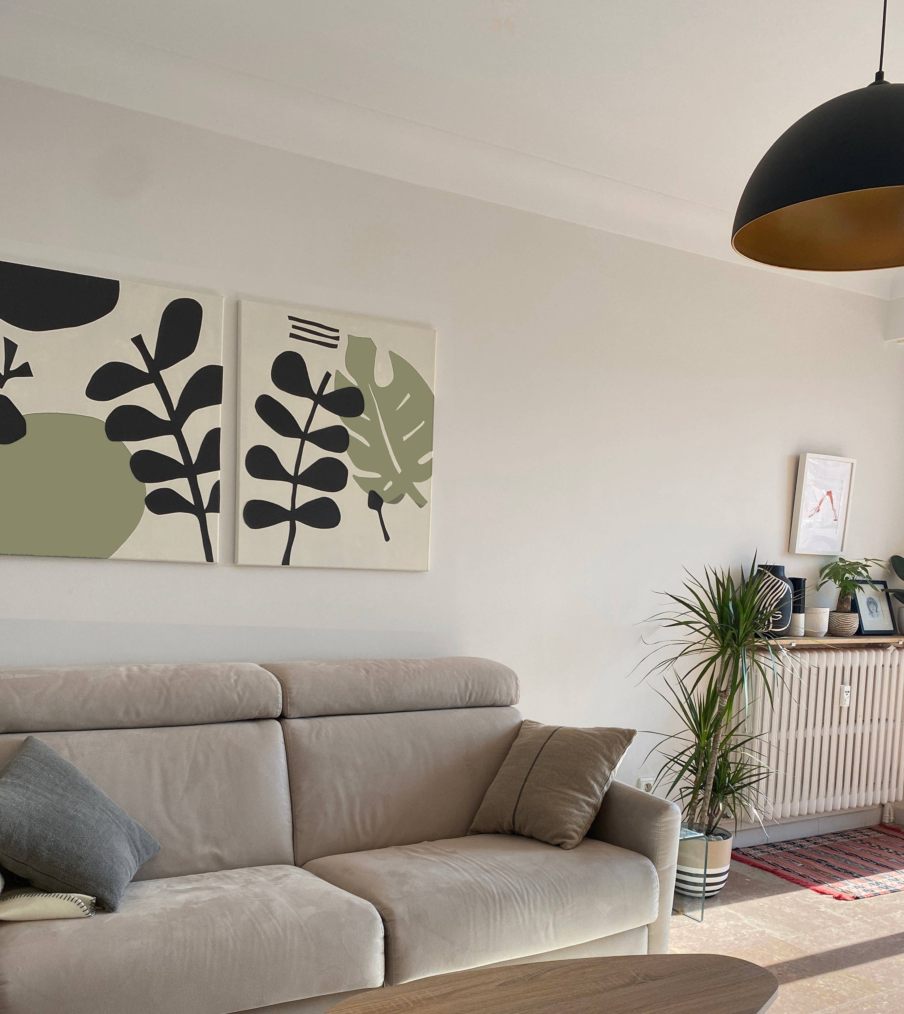 Creations Awol – Engroshandel Kunsttryk – Tropisk plantekunst med grafiske blade: Lærredskunsttryk9