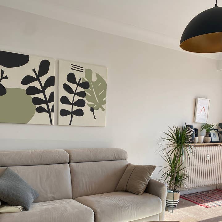 Creations Awol – Engroshandel Kunsttryk – Tropisk plantekunst med grafiske blade: Lærredskunsttryk9