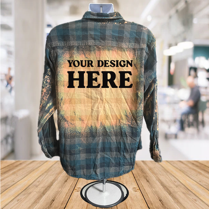 Infidel Nation Apparel - Wholesale Button Down Shirt - Unisex - Custom DTF Printed Bleached Button Down Shirts2