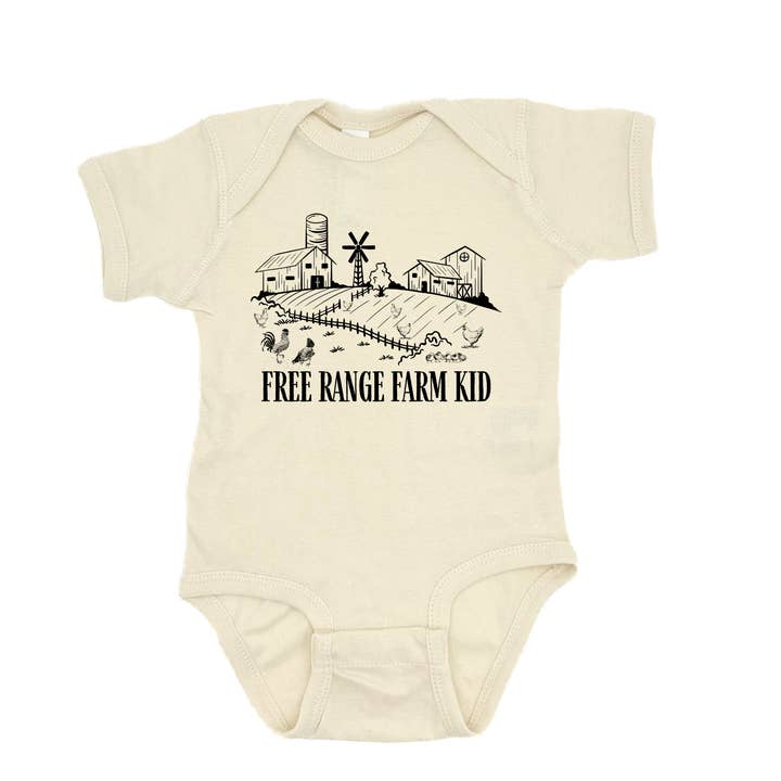 Sage & Soil - Wholesale Bodysuit (non-footed) – Baby - Free Range Farm Kid Infant Bodysuit