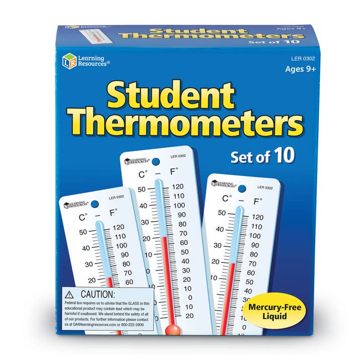 Thermomètres pour étudiants, lot de 10 pour la vente par Learning Resources