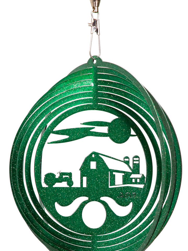 FARM SCENE Mini 7" Swirly Metal Wind Spinner for wholesale by SWEN Products