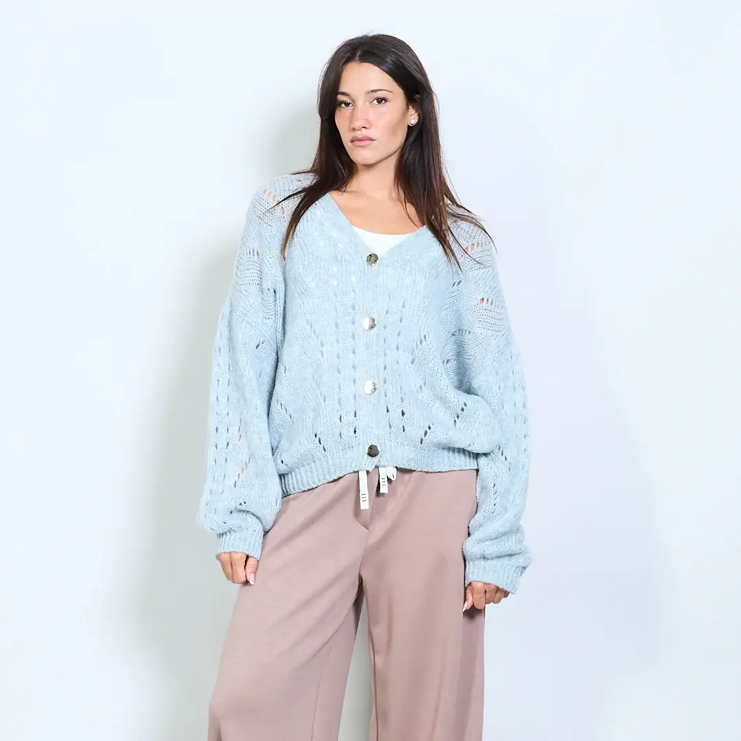 AMELÉ - Wholesale Cardigan - Women's - Openwork knit cardigan2