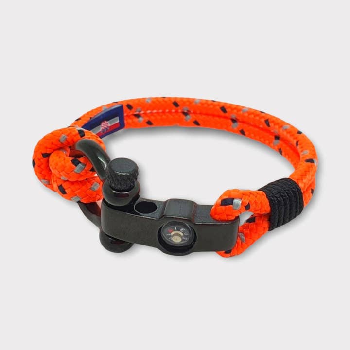 Pulsera náutica SEAMAN mix naranja 5mm para hombre (DU027) para venta al por mayor de Break Time