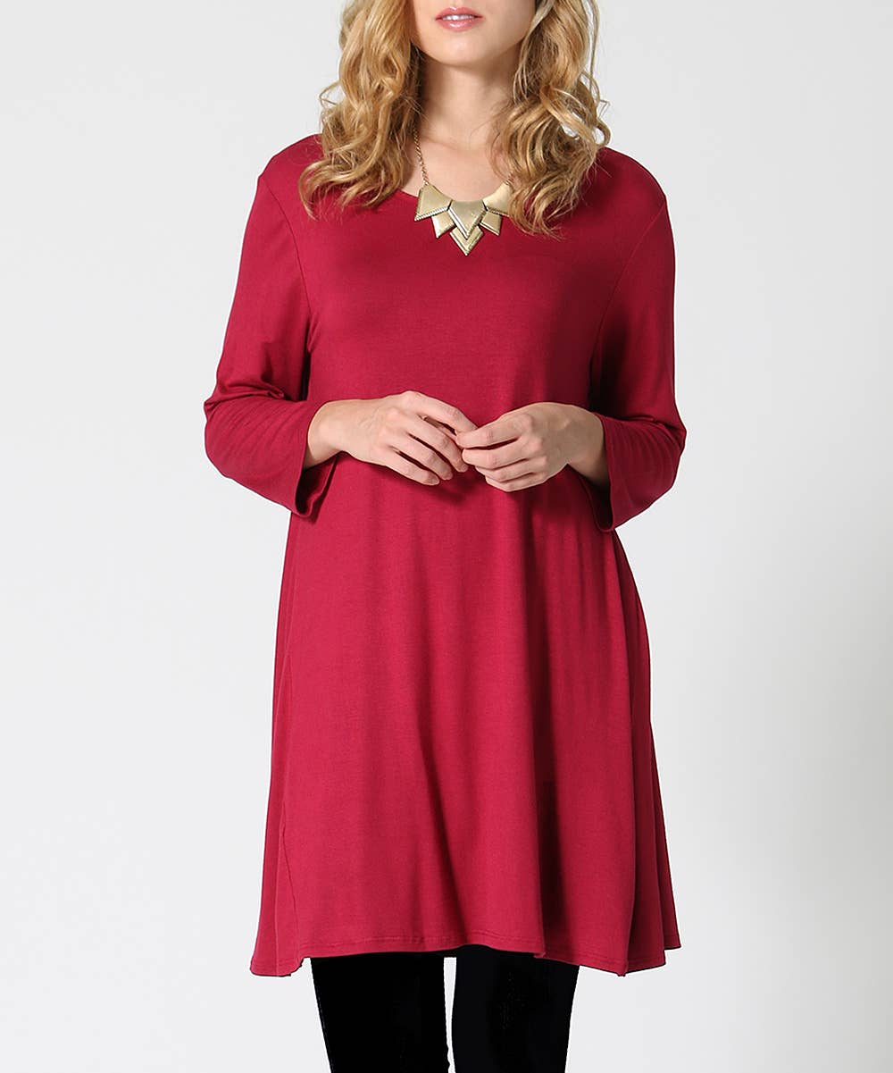42POPS - Wholesale Tunic - Women's - 3/4 Sleeve Loose fit Tunic2