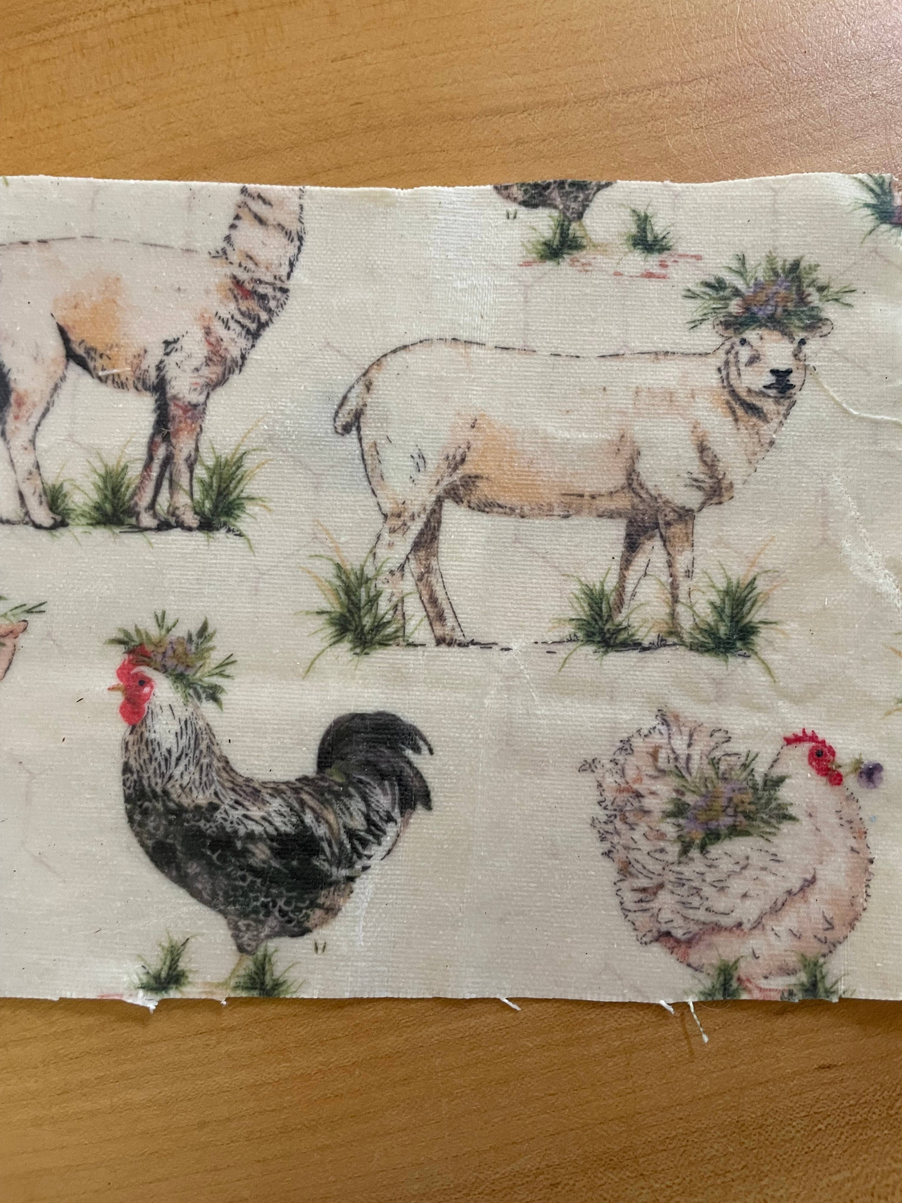 Harvest + Harmony - Wholesale Food Storage Wrap/Bag - Harvest + Harmony Beeswax Wrap, 6" x 6", Farm Decor 3