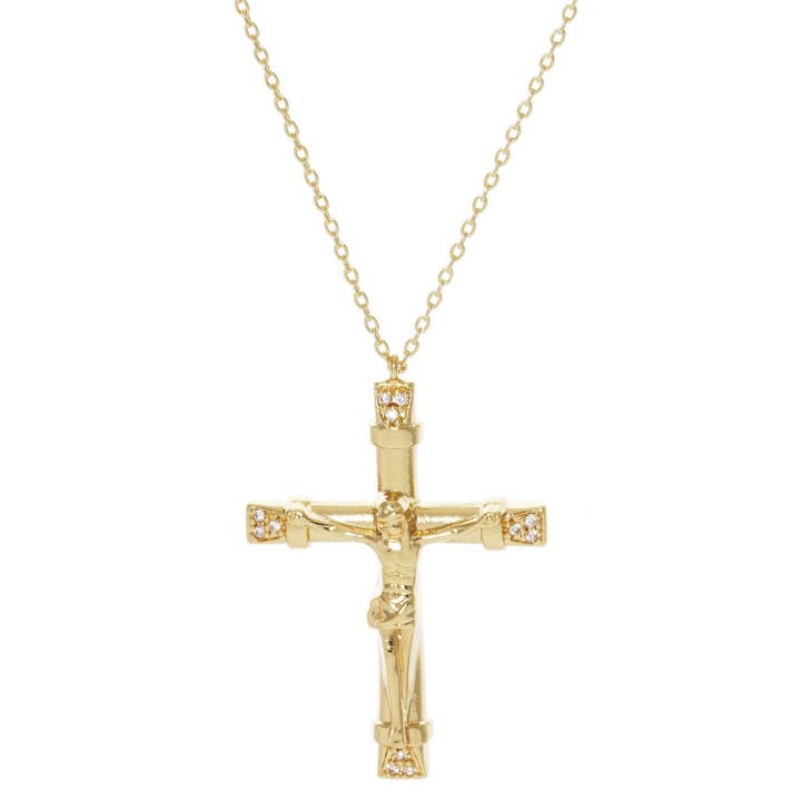 Colar Crucifix banhado a ouro por atacado de OHBOOBA DESIGN