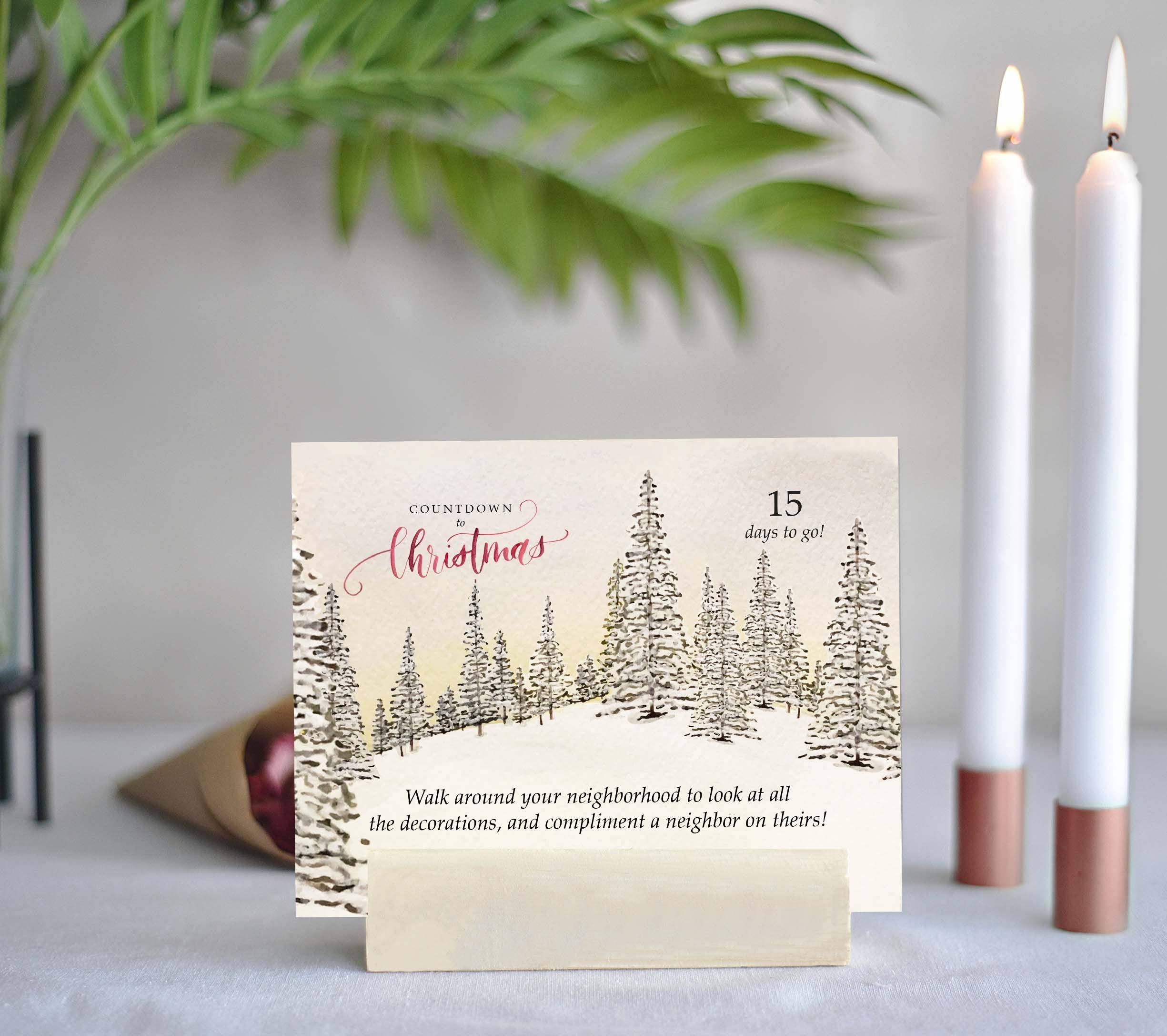 Two Peas Paper Co. – wholesale Adventskalender – Handmålad akvarelladventskalender för jul2