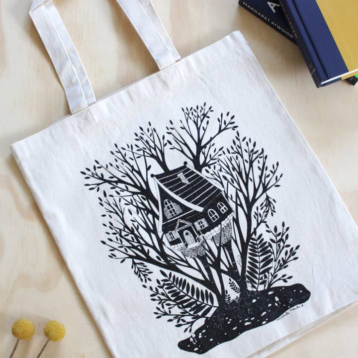 Baba Yaga Canvas Tote Bag for wholesale by michele maule