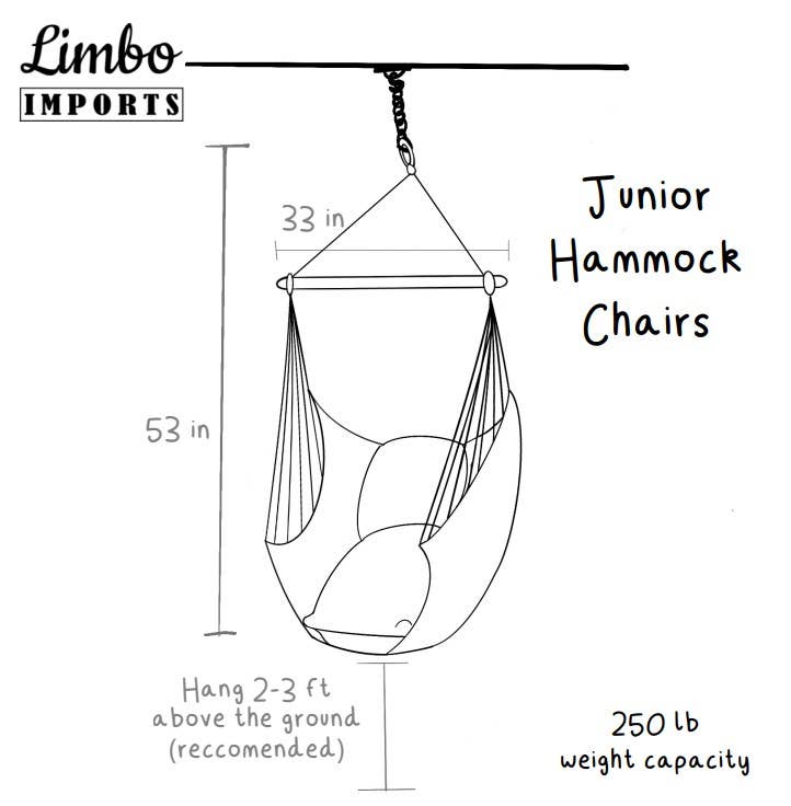Limbo Imports Hammocks - Wholesale Hammock - Kids - Small Hanging Hammock Swing Chair + 2 Pillow Covers Set8