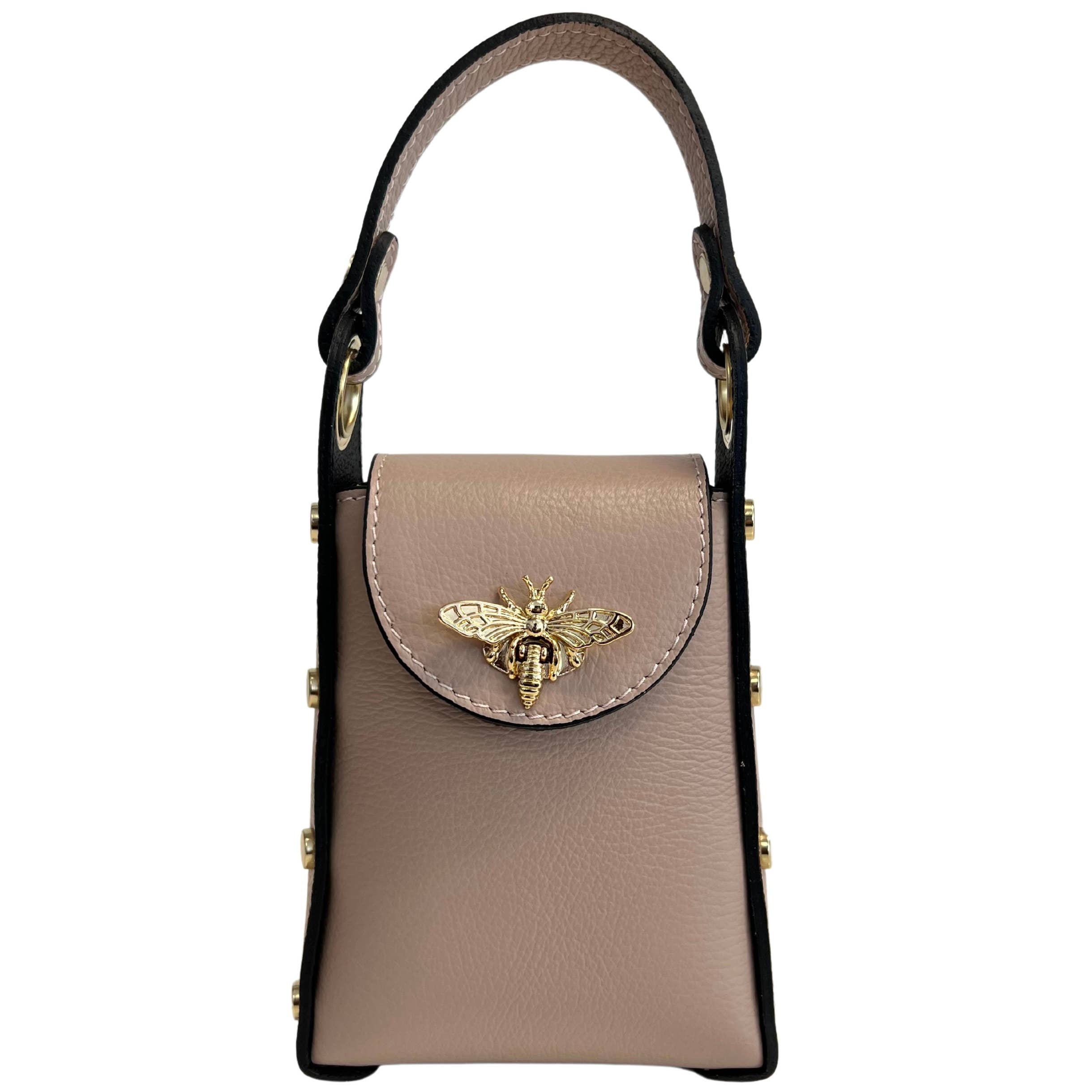 MODARNO - Wholesale Top Handle Bag - Women's - Modarno mini bag in genuine leather dollar with bee-shaped l27