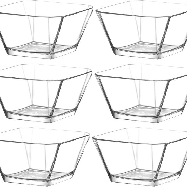 Set di 6 ciotole in vetro Vienberg in vetro di alta qualità per la vendita all'ingrosso da parte di Biomatea
