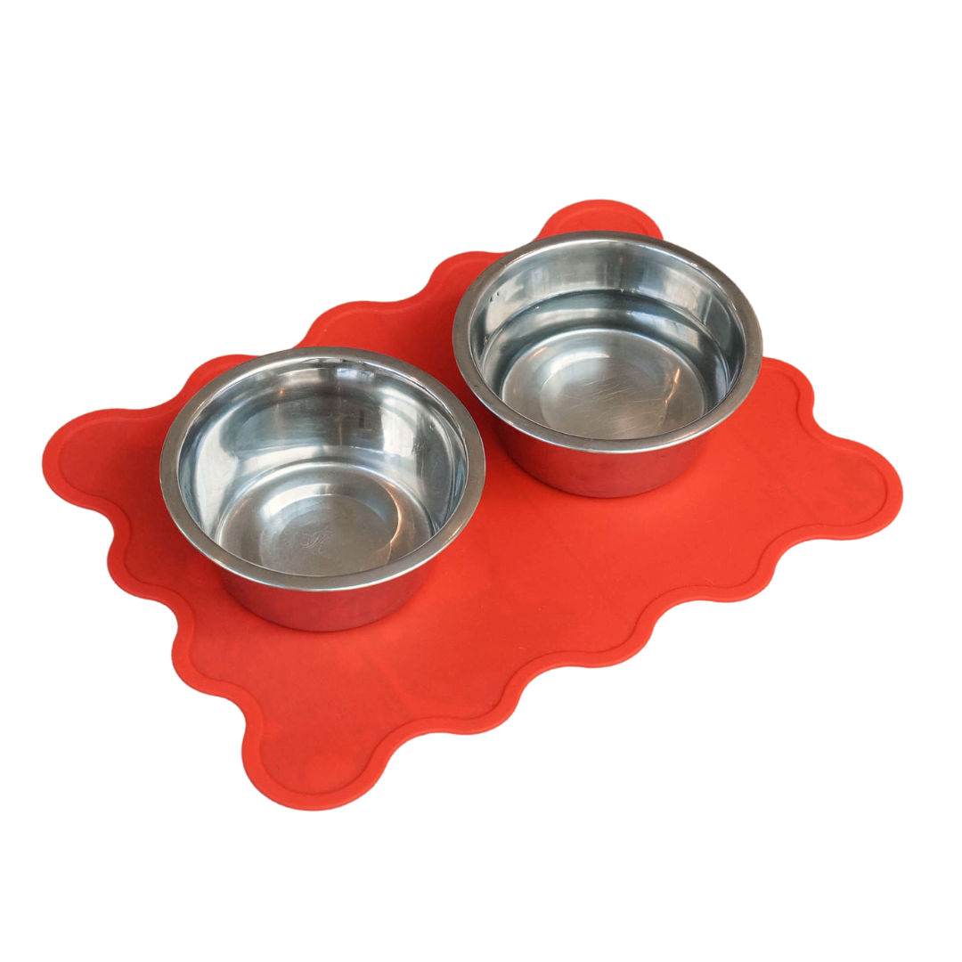 Approved by Fritz - USA - Wholesale Pet Food Mat - Dog - The Fritz Bowl Mat For Dogs | For Ceramic Bowls, Stainless 1