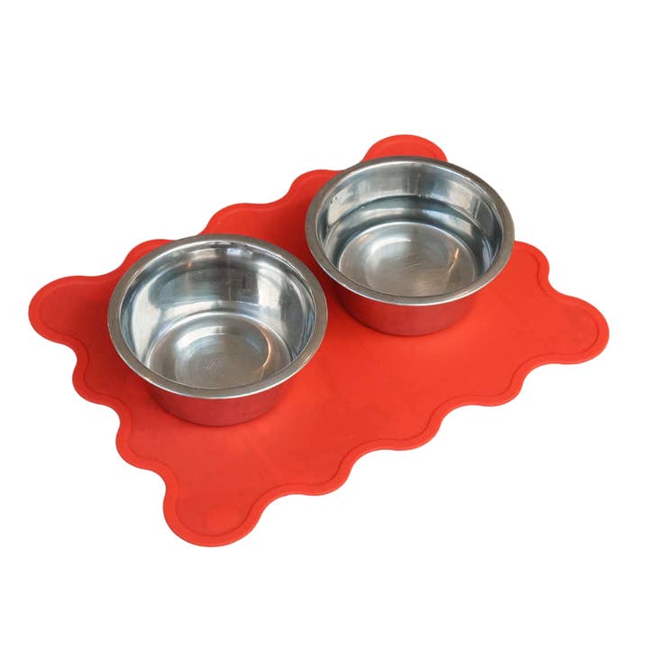 Approved by Fritz - USA - Wholesale Pet Food Mat - Dog - The Fritz Bowl Mat For Dogs | For Ceramic Bowls, Stainless 1