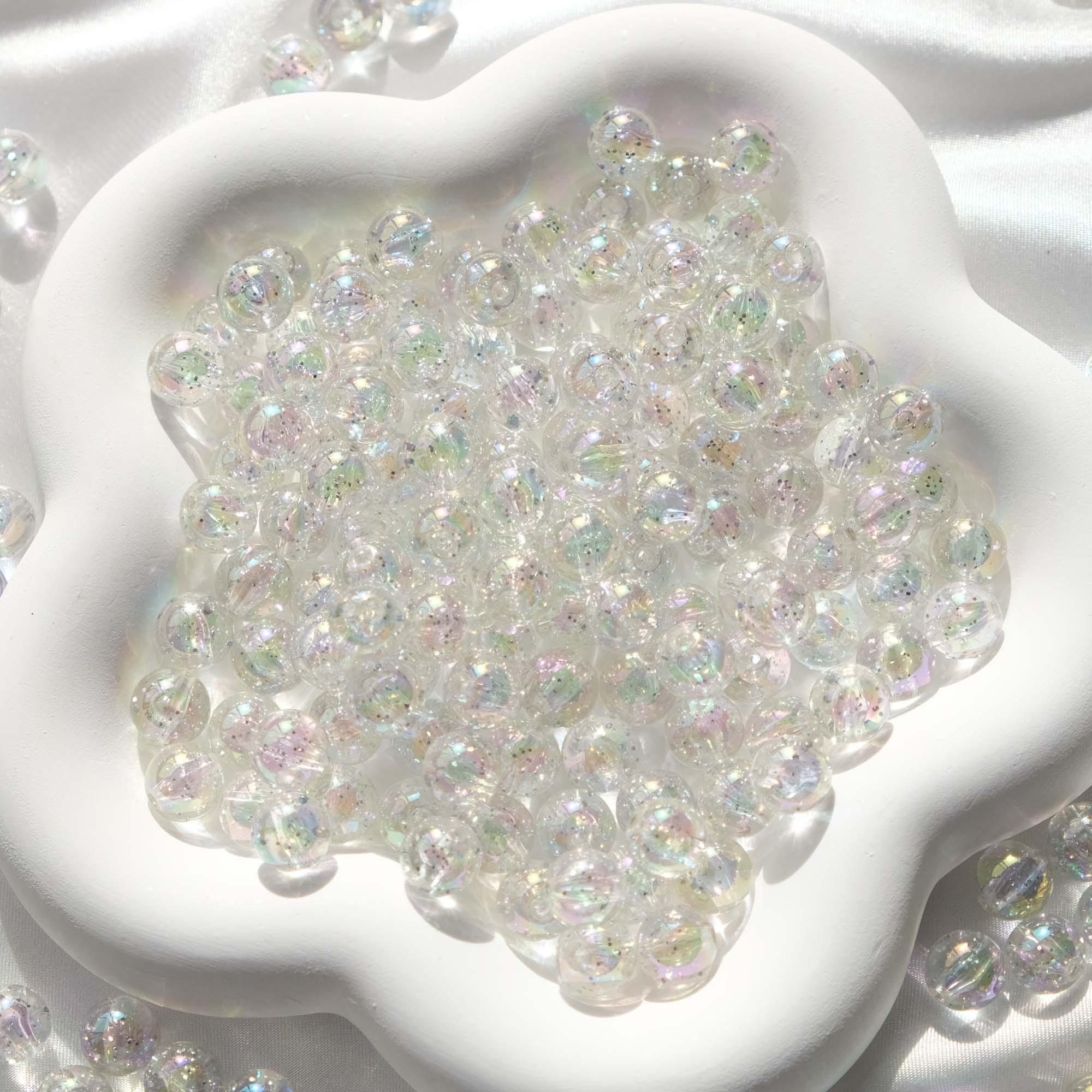 Moon Bunny - Wholesale Beads - Round Glitter Beads 10mm2