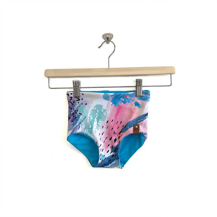 Kylie Natação Cós Alto - Breezy + Azul Electric por atacado de MINI Street