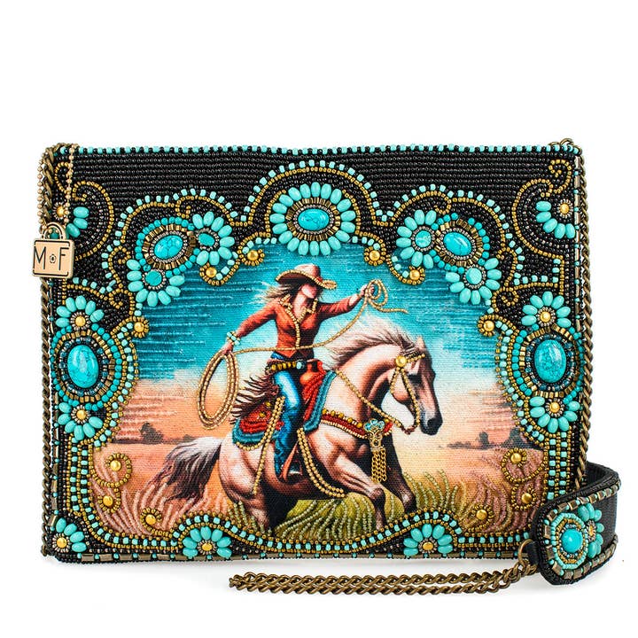 Mary Frances Accessories - Venta al por mayor Bandolera - Mujer - Bolso bandolera vaquero con cuentas y bordado.