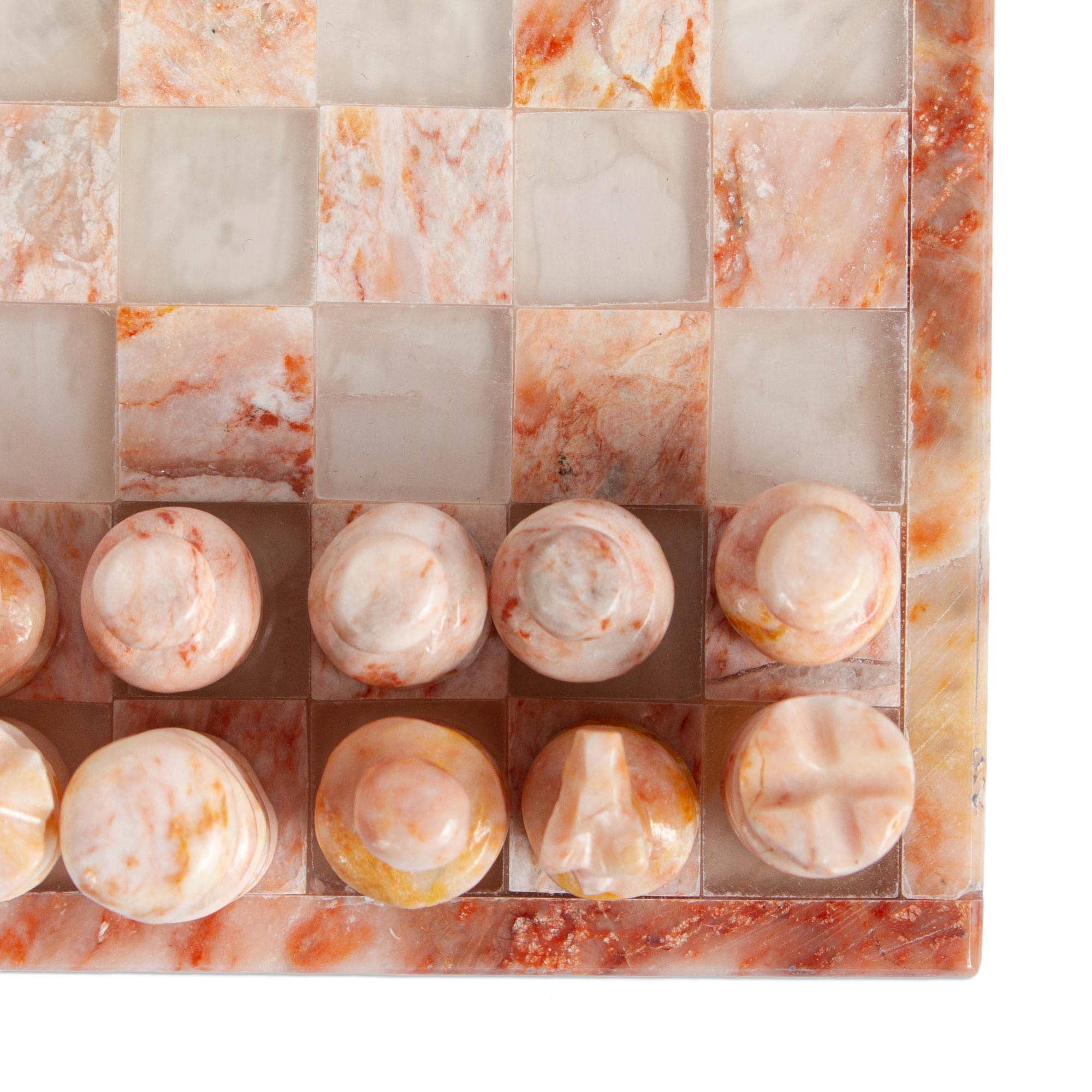 NOVICA - Wholesale Board Game - Novica Handmade Pink And Ivory Challenge Marble Chess Set3
