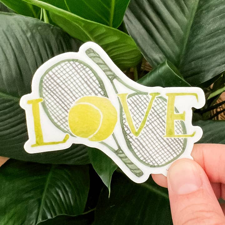 Tennis Love Vinyl Sticker for wholesale by MALWEST design