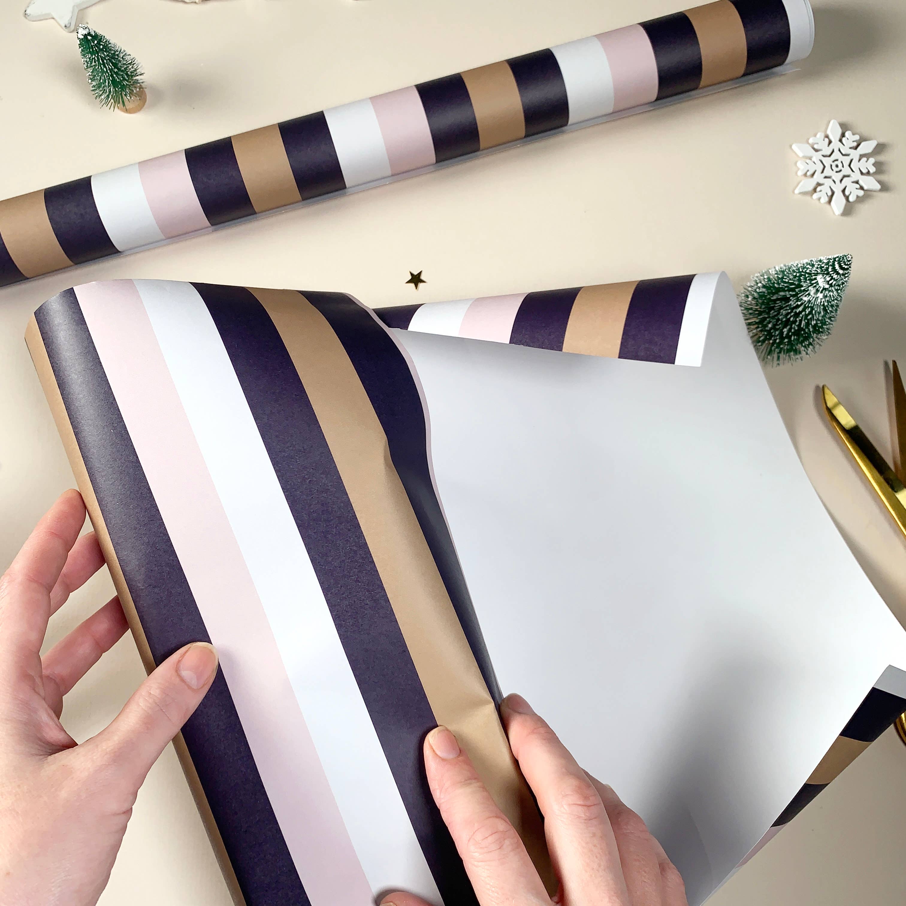 Pixel & Bloom - Wholesale Wrapping Paper Roll - Wrapping Paper / Gift Wrap - Luxe Stripe2