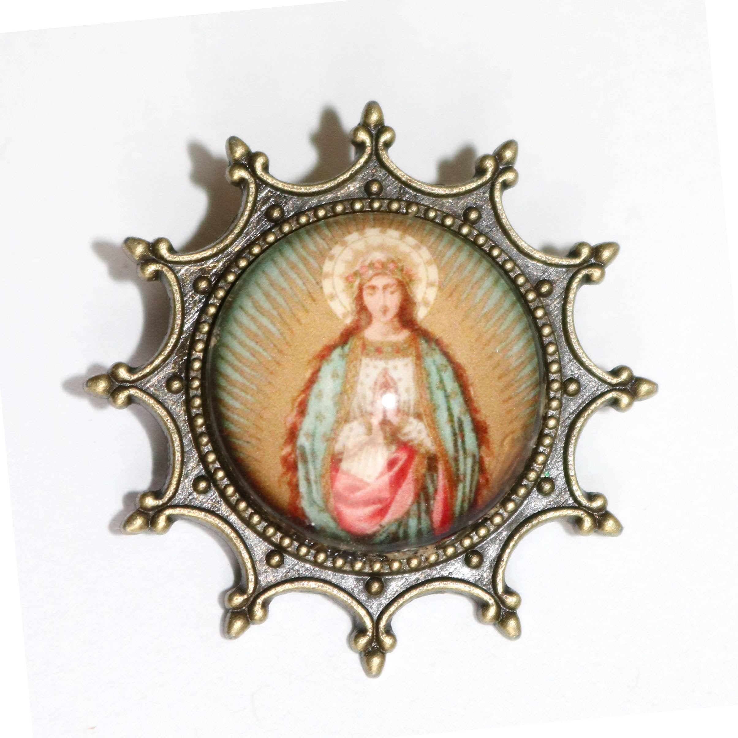The Divine Iguana - Wholesale Brooch - Our Lady of Guadalupe - Madonna of the Stars Brooch5