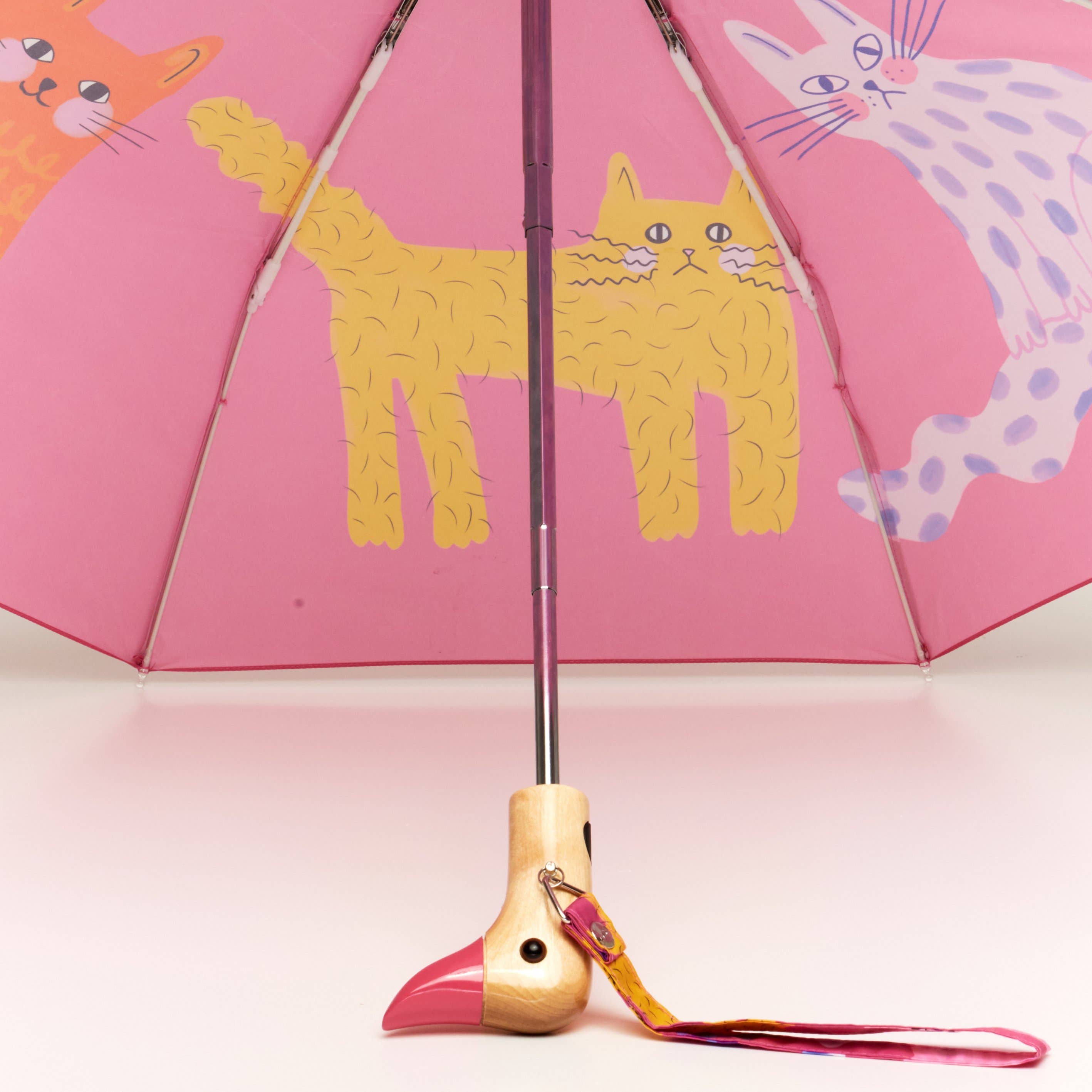 Original Duckhead UK – wholesale Umbrella – Unisex – Multipack - Fuchsia/Lime/Ice Arty Cats Duck Umbrellas8