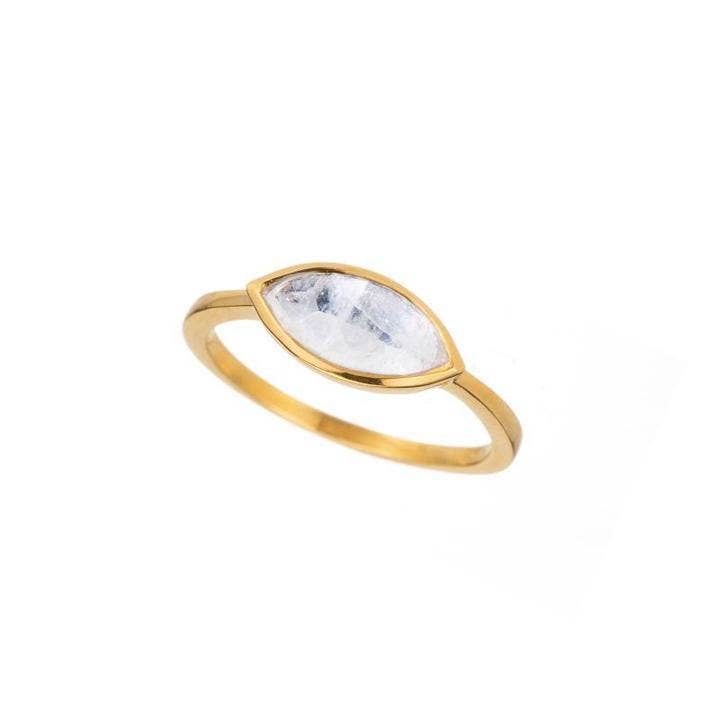 Ashley Schenkein Jewelry Design - Wholesale Single Stone/Solitaire Ring - Croatia East-West Marquis Gemstone Ring