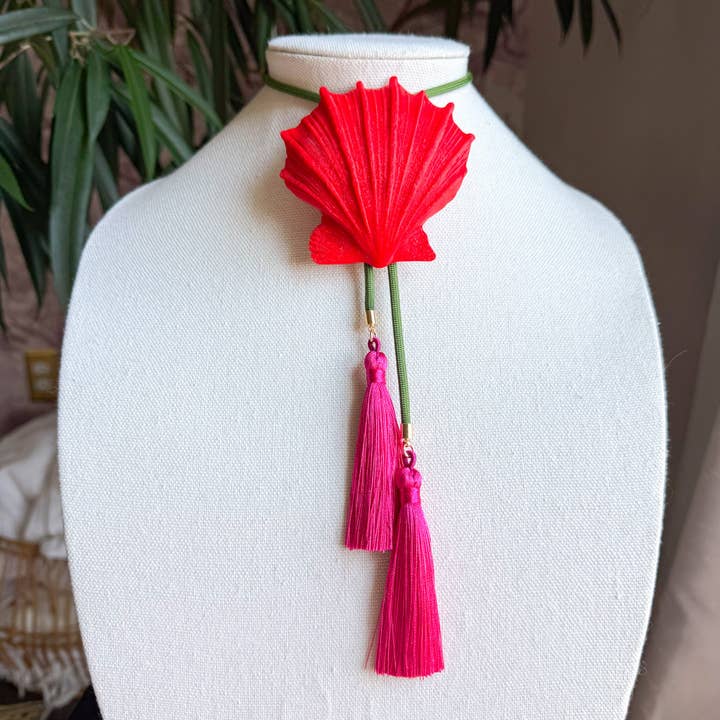 Schale Bolo Bonbon Rot mit Oliv & Fuchsie für den Großhandel von Rahya Jewelry Design