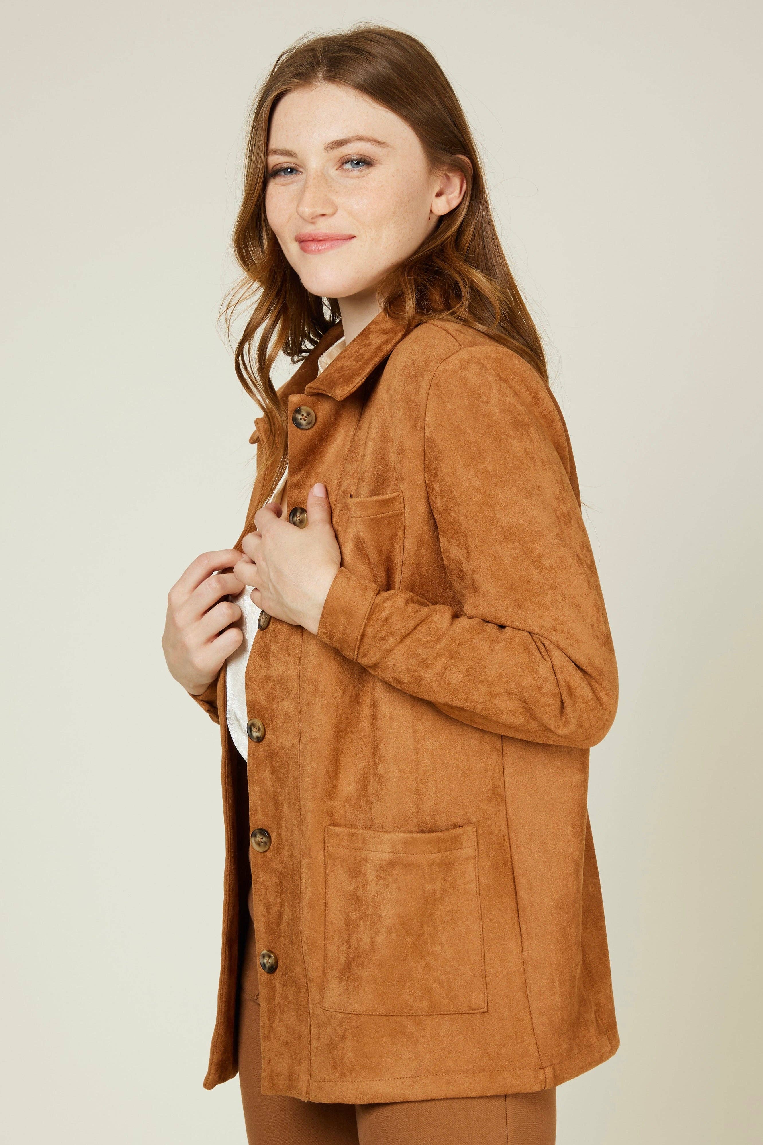 Andy & Lucy - Wholesale Jacket - Women's - VERA - Workers' style jacket in soft suede9