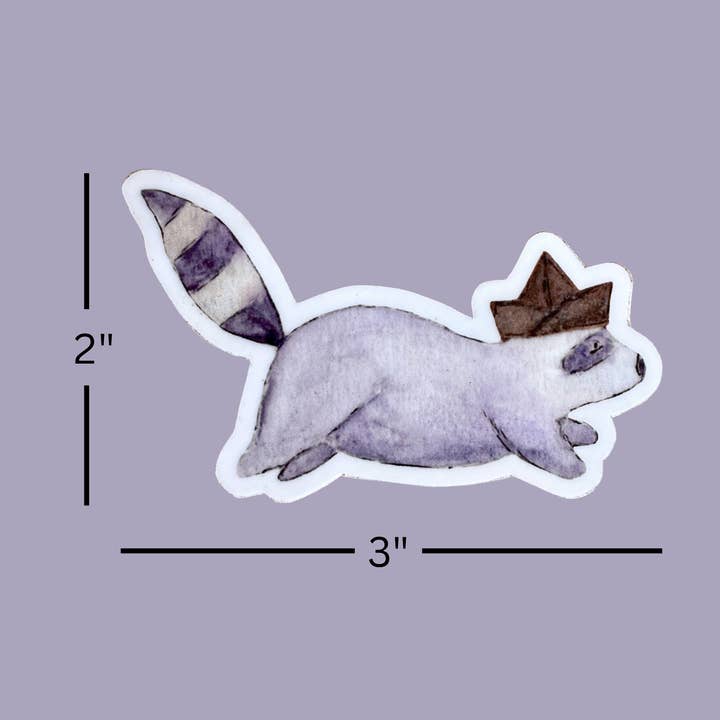 Lionheart Canyon Studio - Wholesale Sticker - Explorer Raccoon Vinyl Sticker3