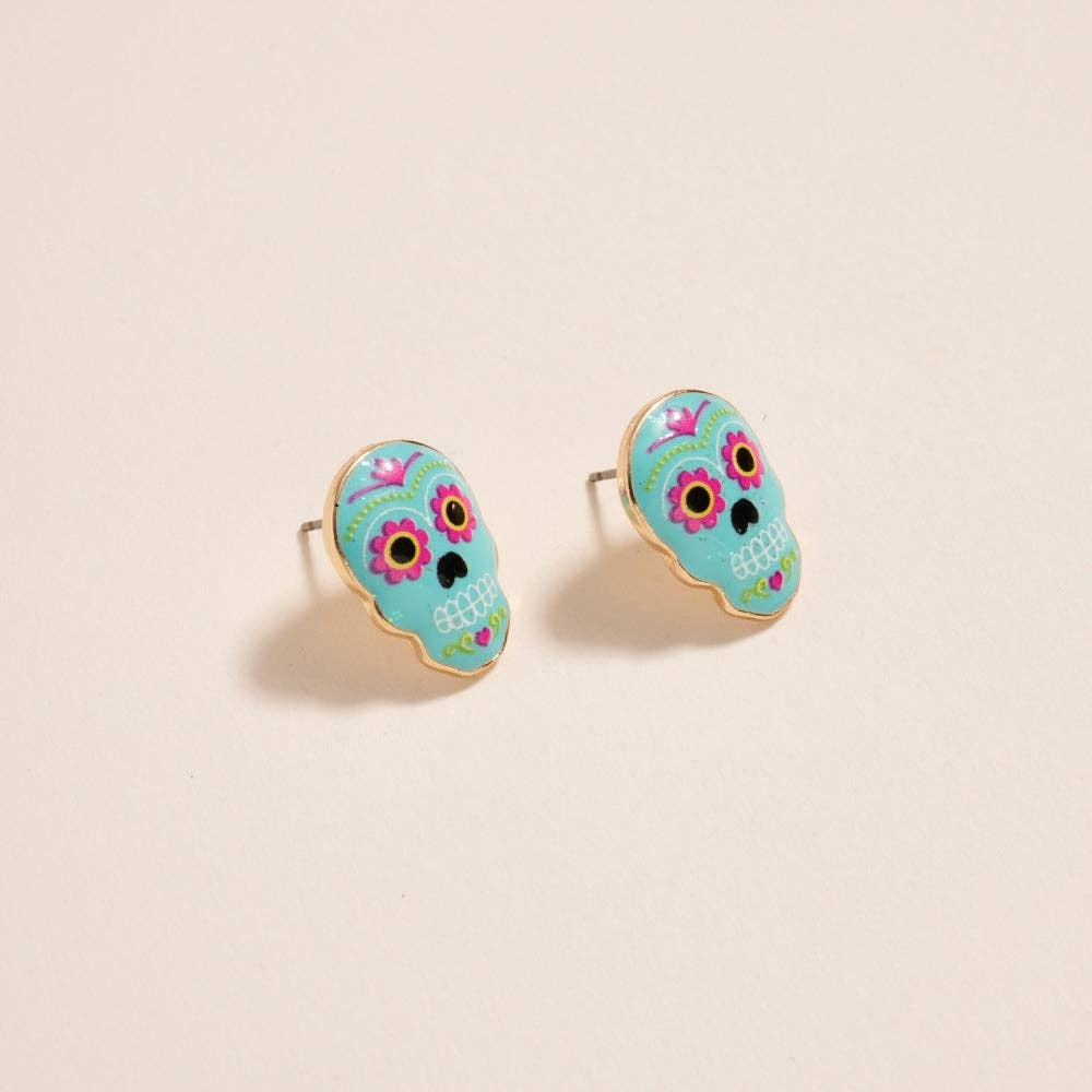 Designature New York - Wholesale Stud/Post Earrings - Sugar Skull Day of the Dead Post Earrings Jewelry5