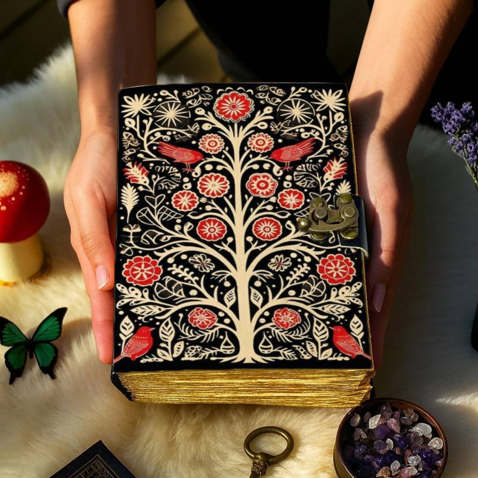 MNM HANDICRAFTS - Wholesale Journal/Diary - Handmade Vintage Leather Journal Floral journal Notebook 3