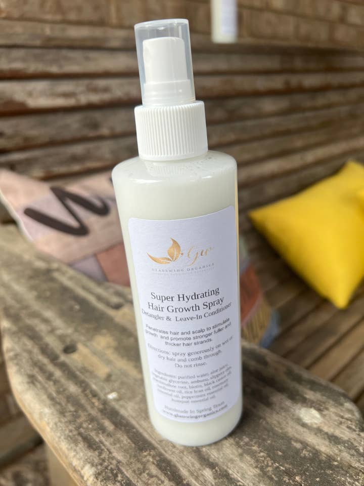 Super Hydrating Hair Growth Spray for wholesale by GlassWing Organics