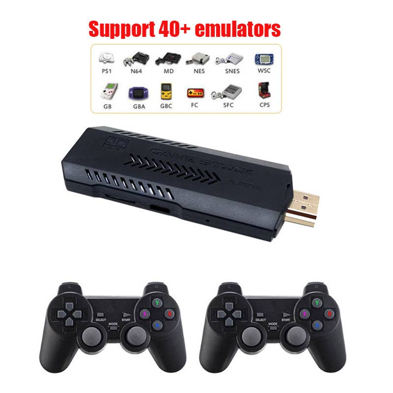 Infinite Basics – wholesale Electronic toy – Child & baby – Retro 4K HDMI Game Stick – 30K+ Games with 2 Wireless Controllers5