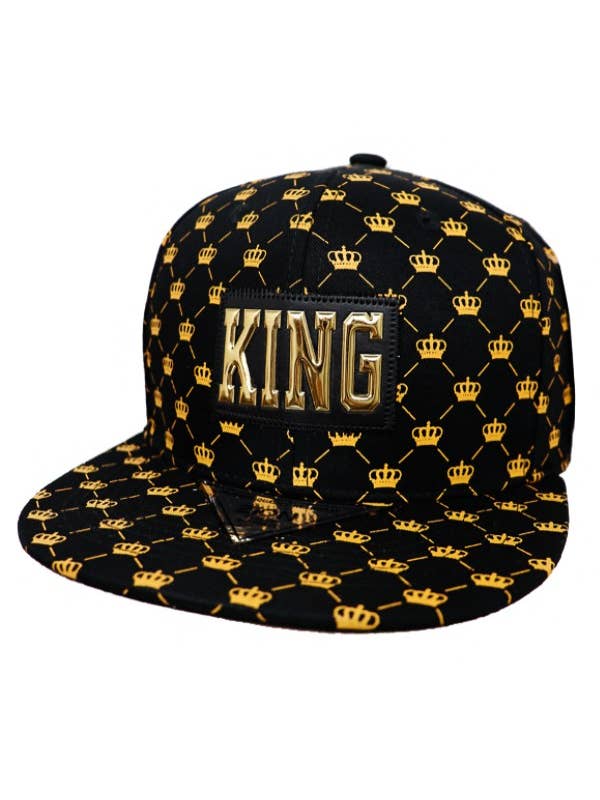 Crown All Print Six Panel Cotton Snap Back for wholesale by Cap Zone